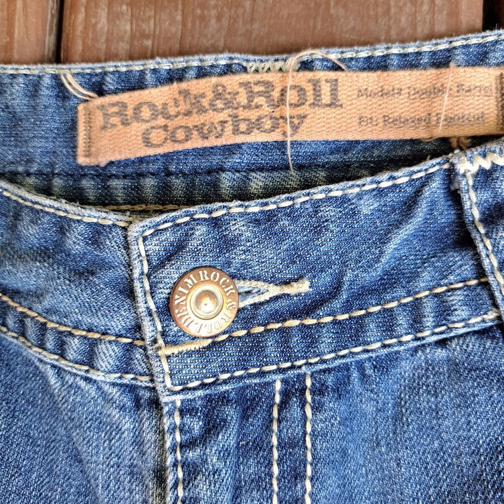 %Rock & Roll Cowboy Jeans Size 38x29 Altered Men / J3 - Picture 5 of 9